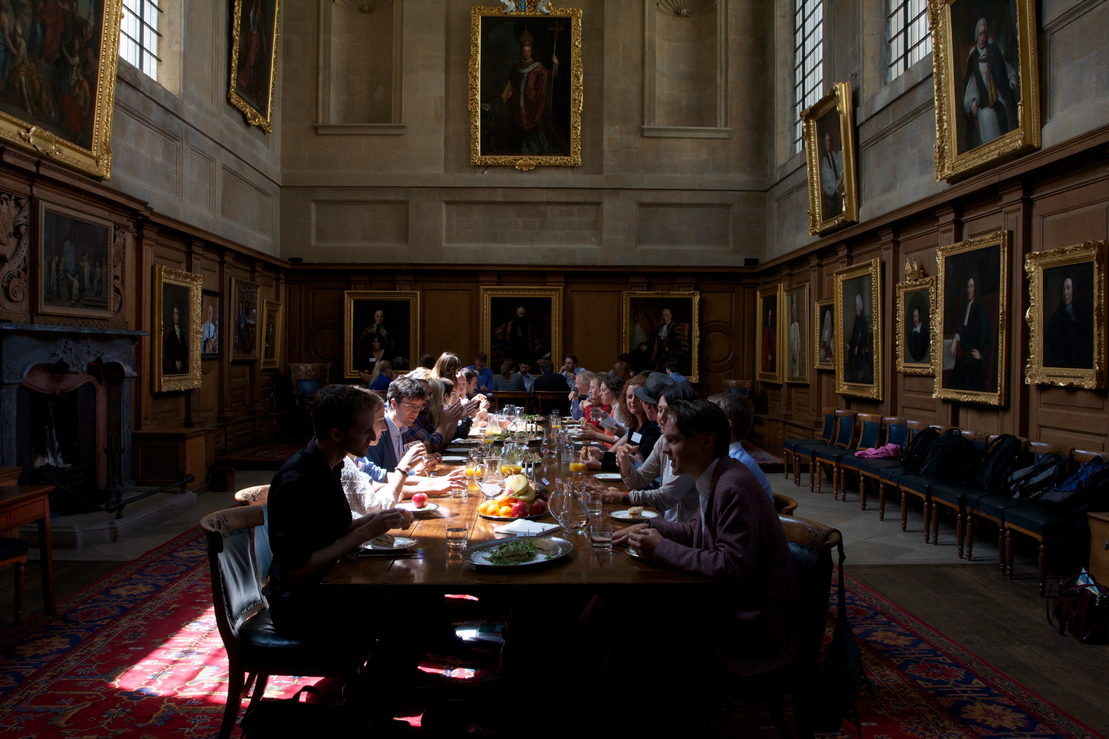 Conference dinner in the great hall of All Souls College, Oxford